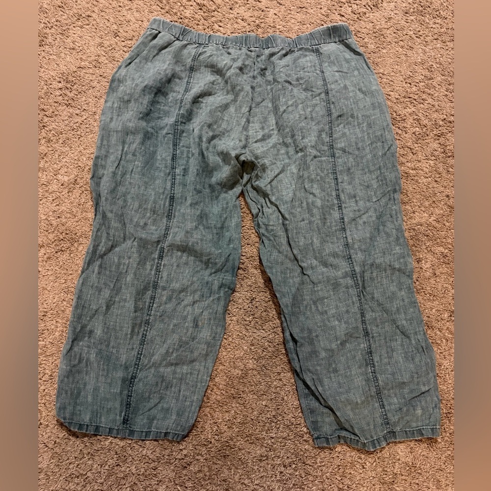 Eileen Fisher Nile Organic Linen Lantern Legged Pants w/ Pockets 1X - Picture 9 of 9